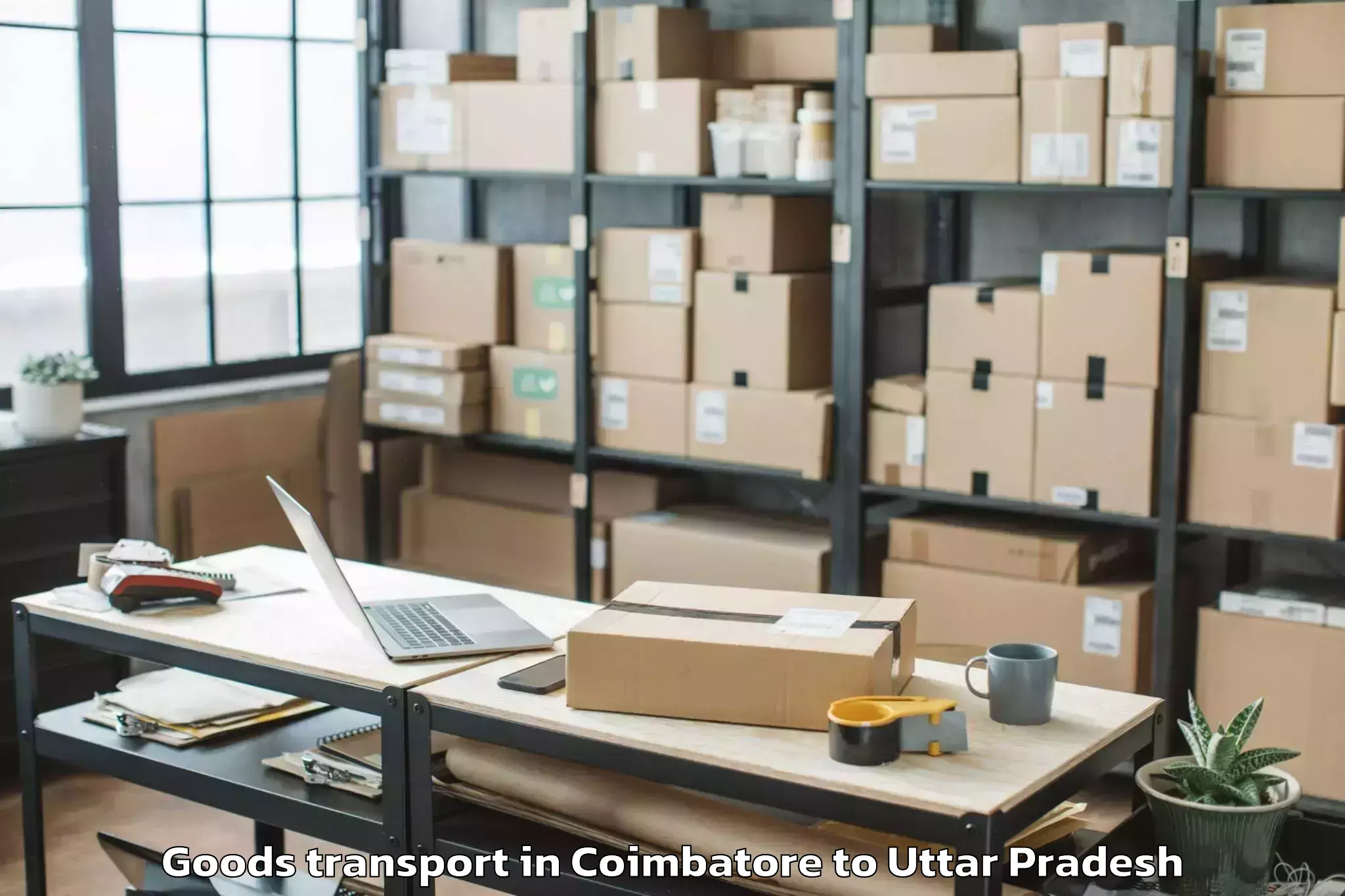 Top Coimbatore to Meerut Goods Transport Available